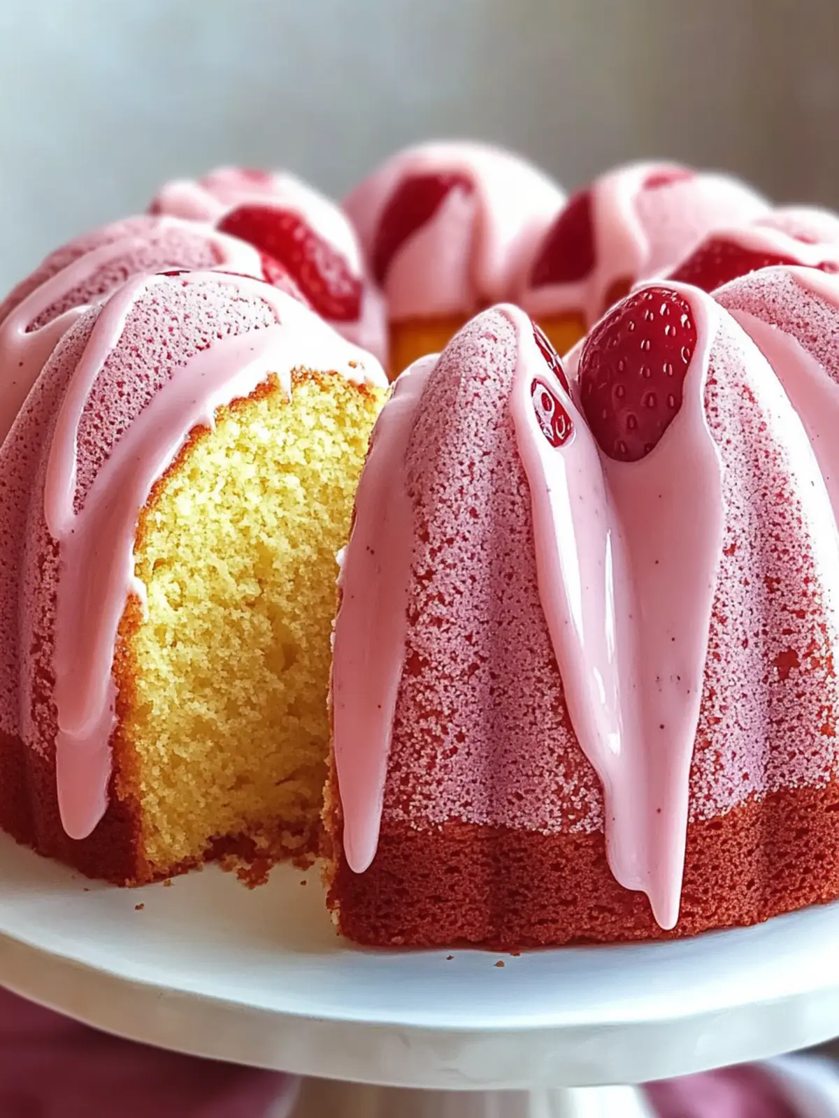 Strawberry Milkshake Pound Cake