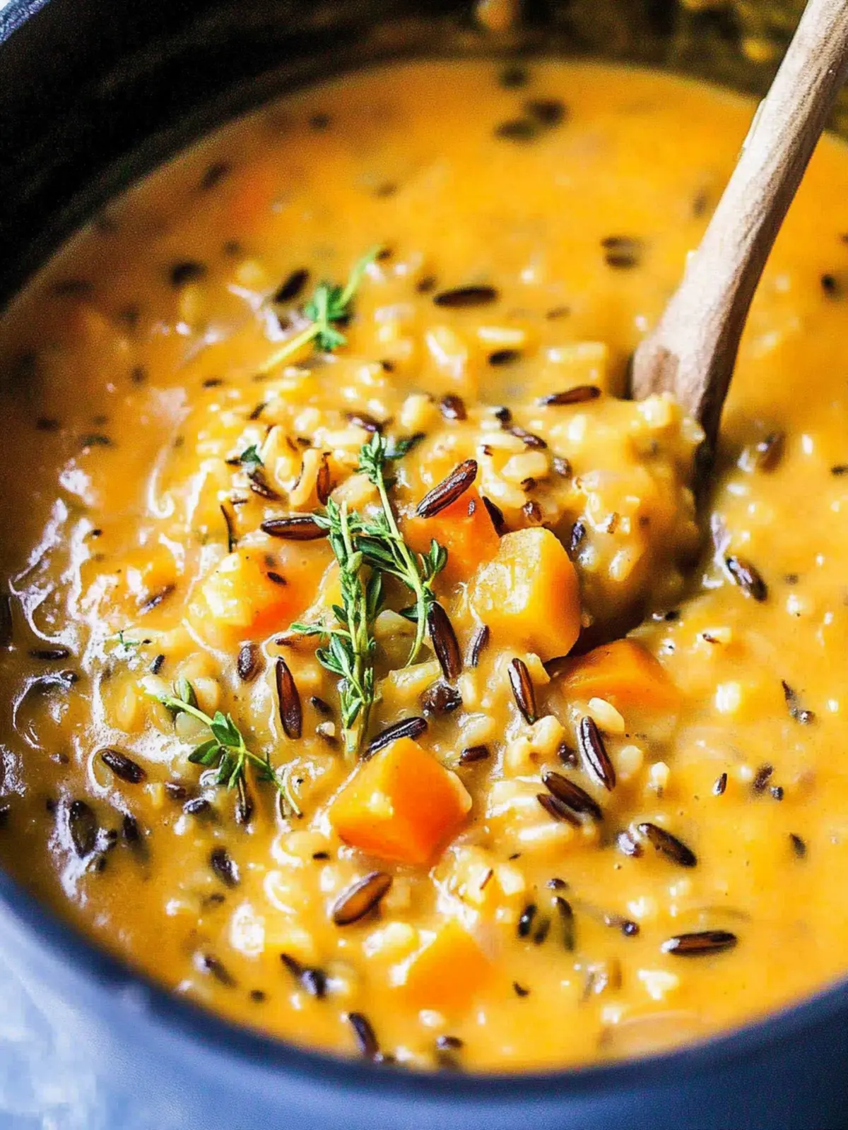 Nourishing Vegan Pumpkin Wild Rice Soup