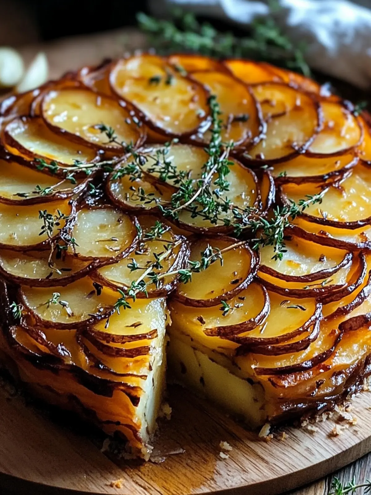 Crispy Balsamic-Thyme Potato Torte