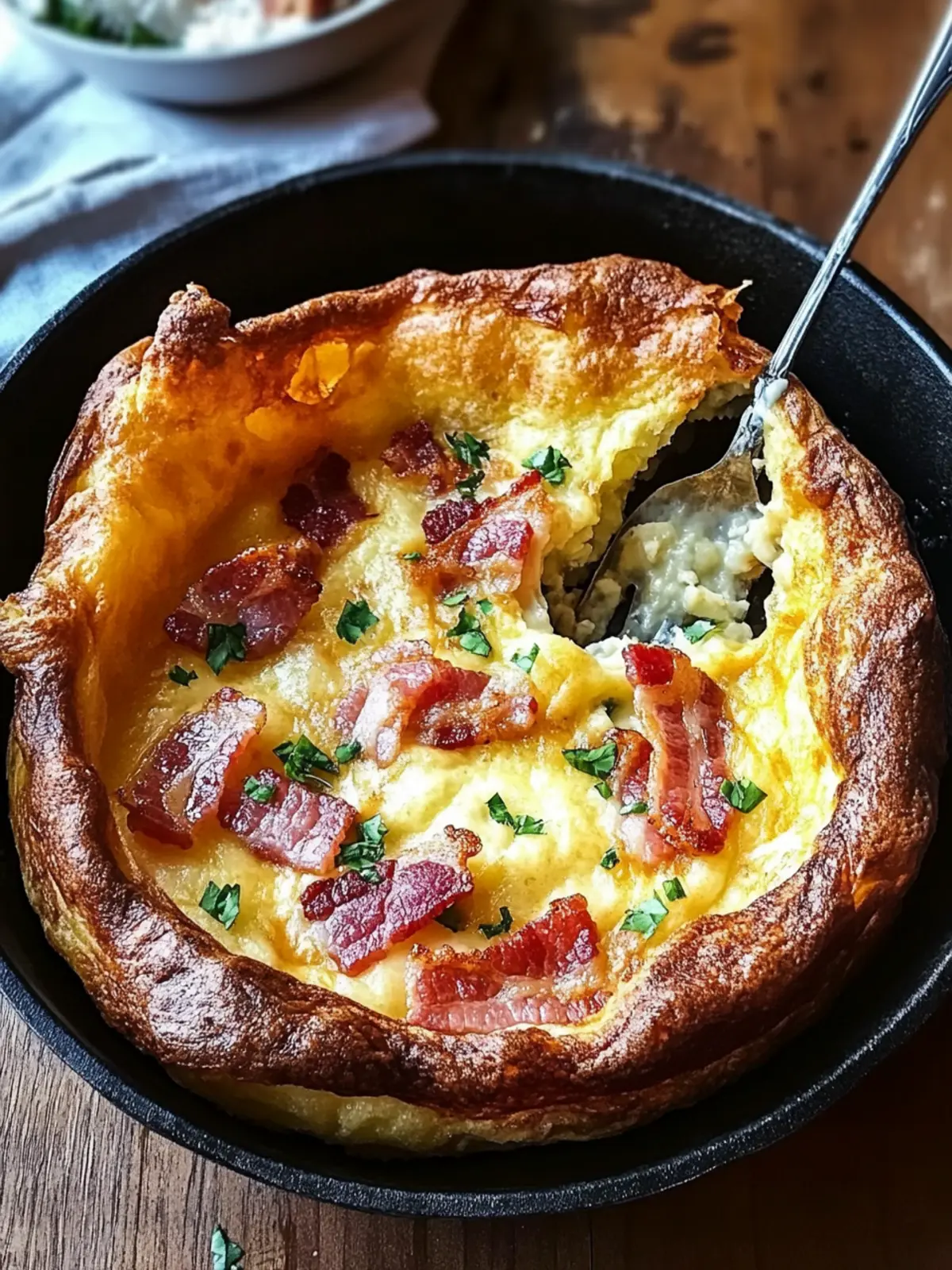 Cheddar Bacon Dutch Baby