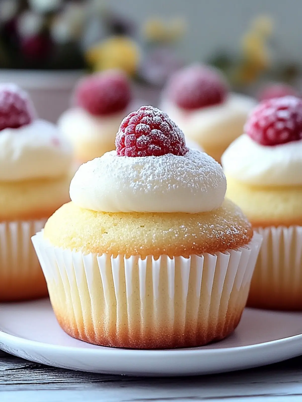 Fluffy Cotton Cheesecake Cupcakes with Japanese Style