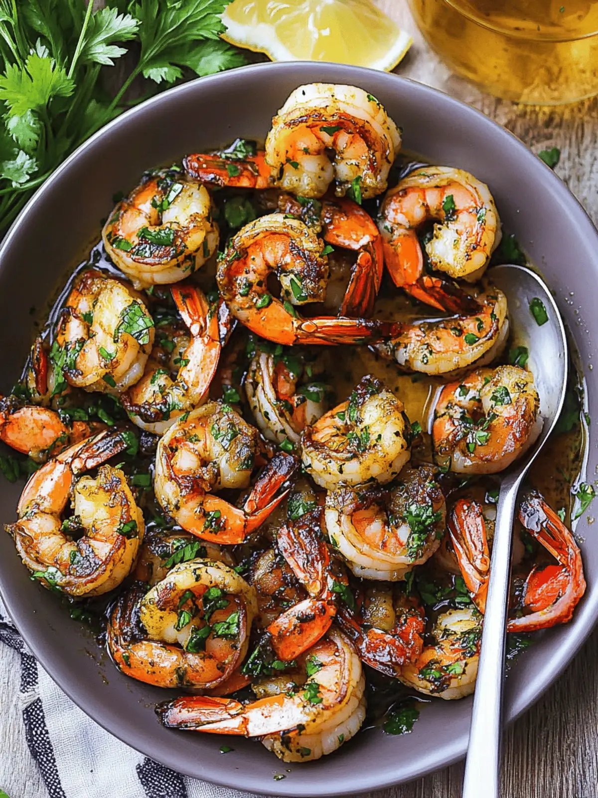 Pan Seared Chimichurri Shrimp
