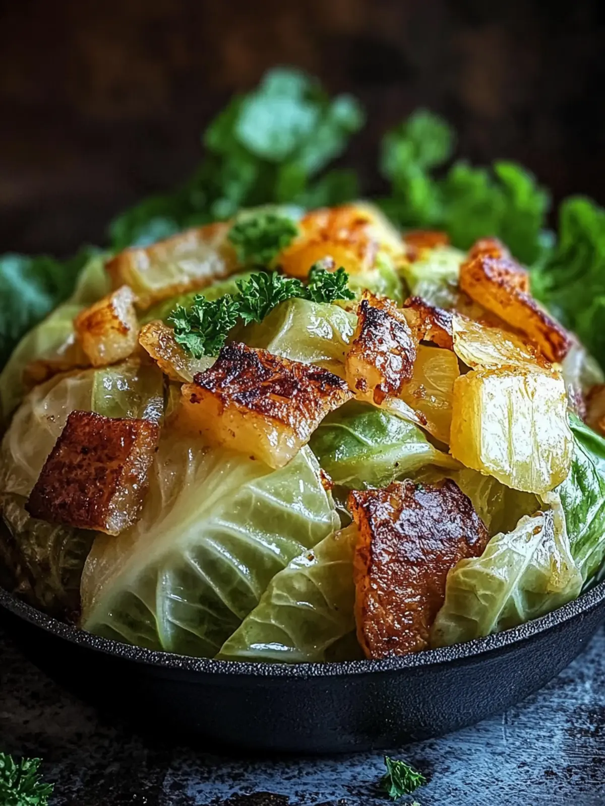 Sizzling Cabbage Delight
