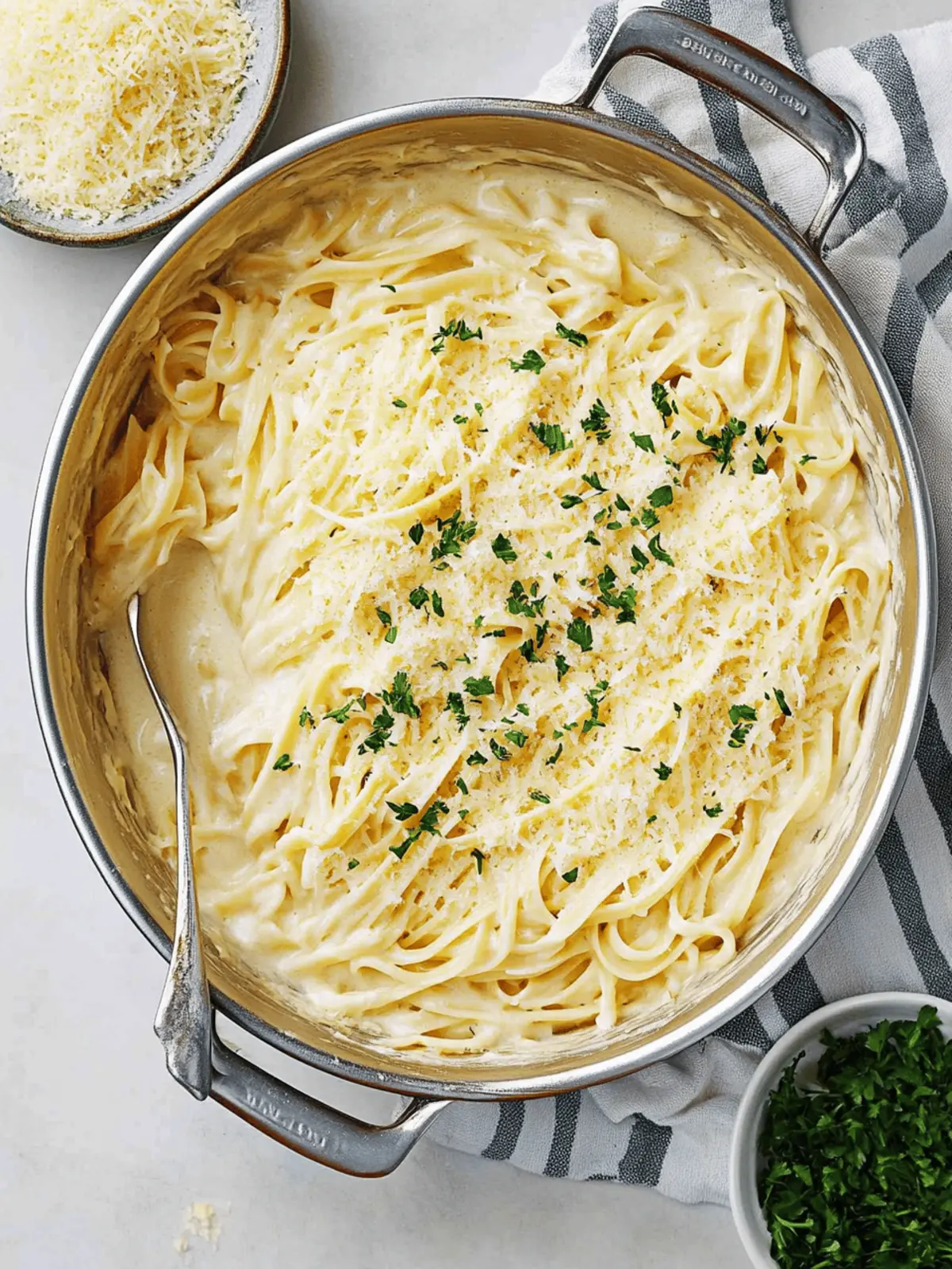 Cottage Cheese Alfredo Pasta Bake
