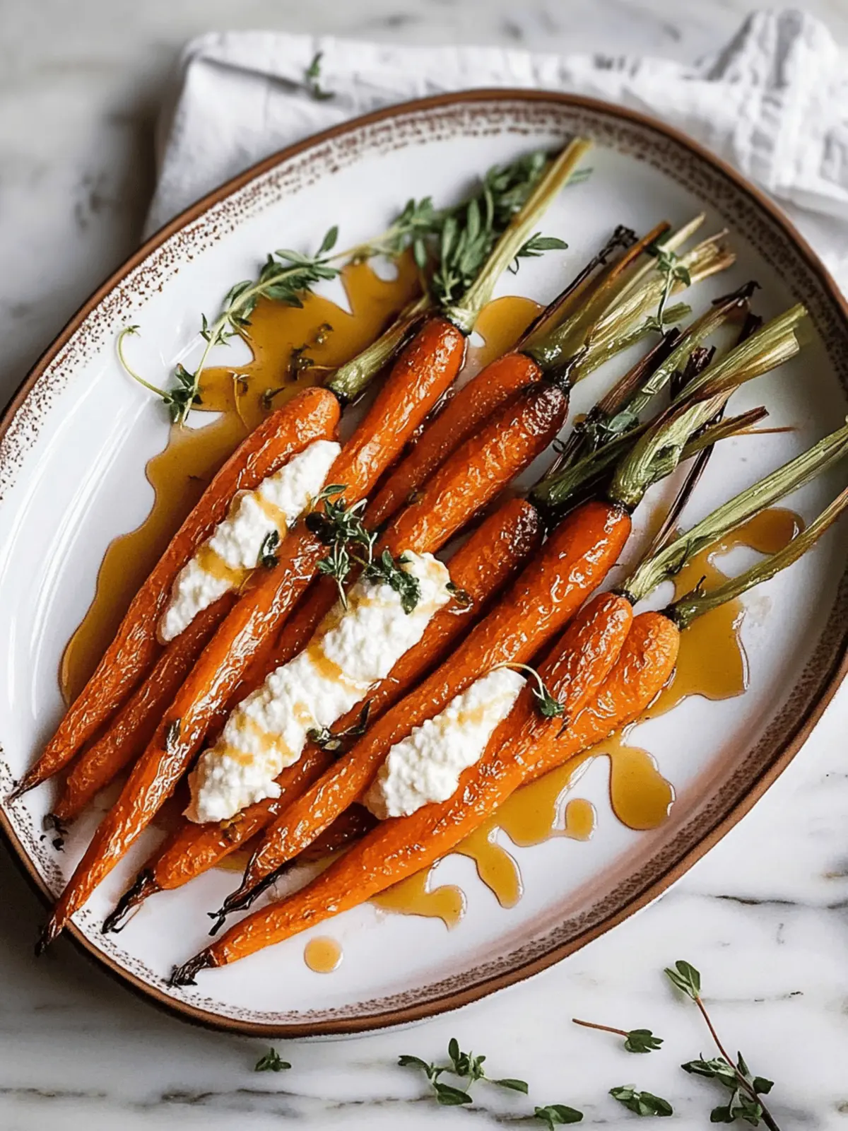 Roasted Carrots with Whipped Ricotta and Hot Honey