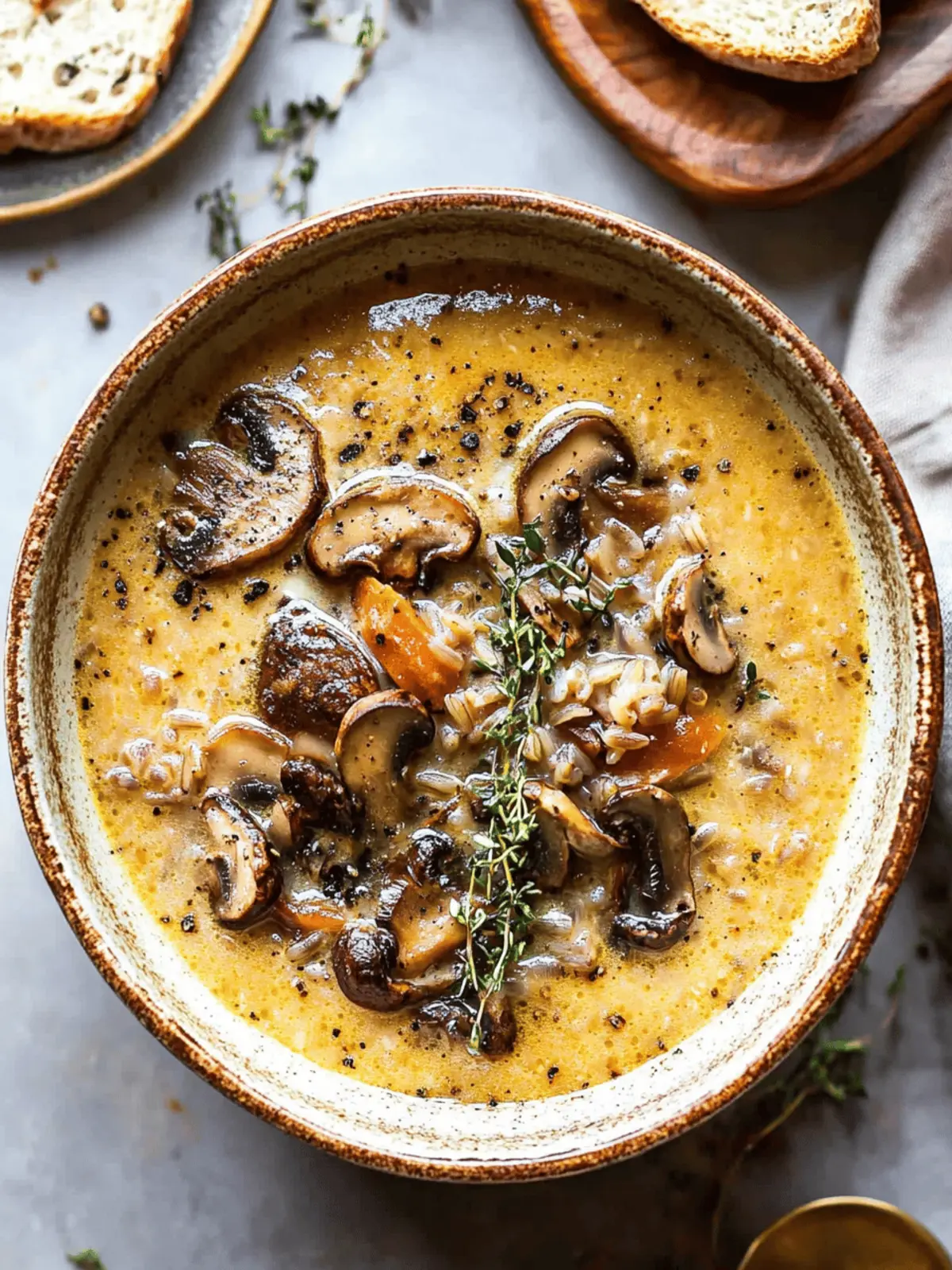 Wild Rice and Mushroom Soup