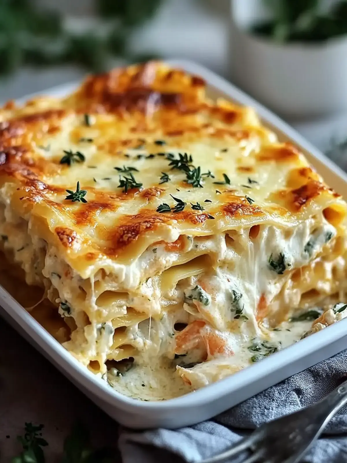 Seafood Lasagna Creamy Cheese