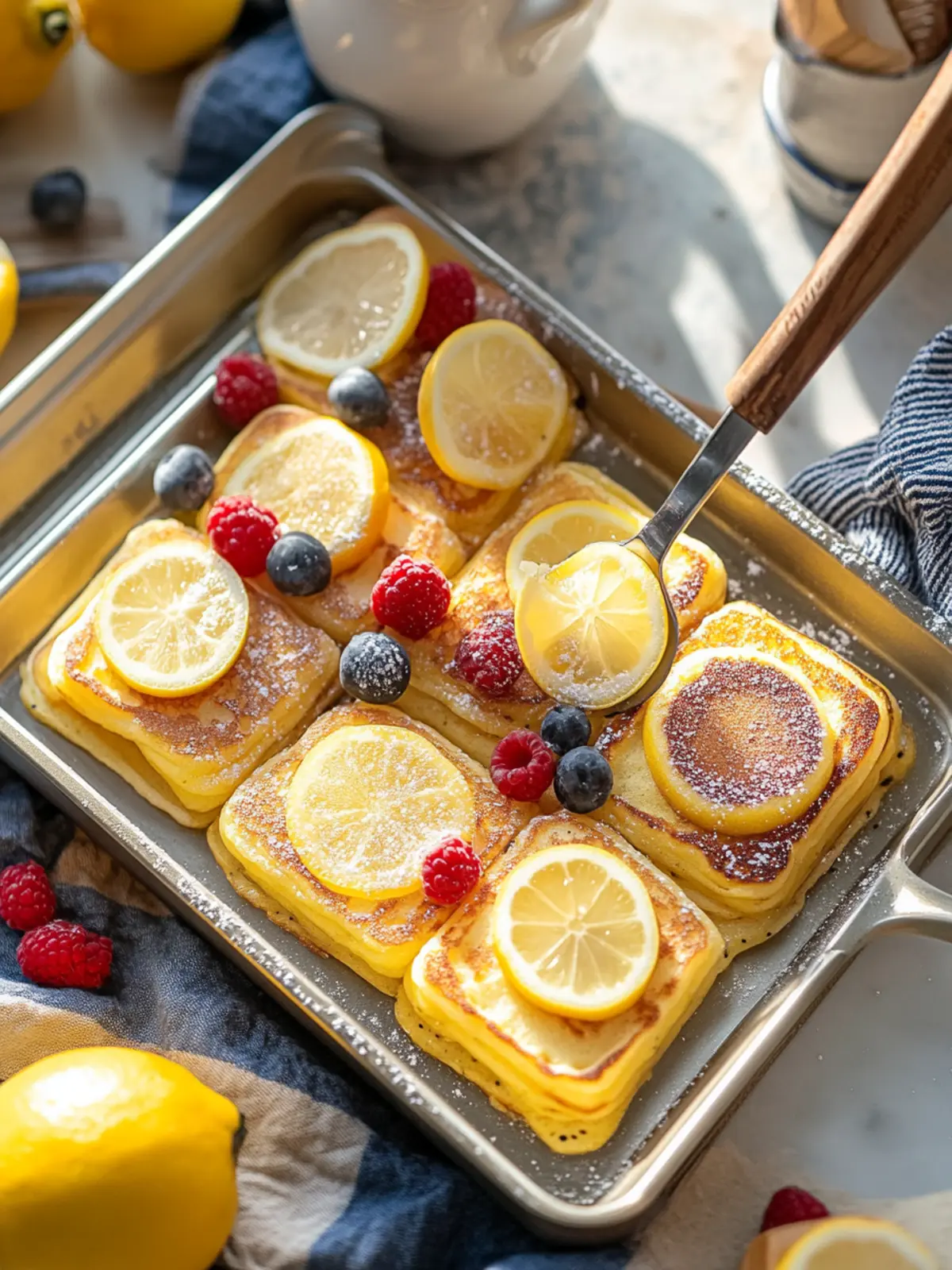 Lemon Poppyseed Sheet-Pan Pancakes