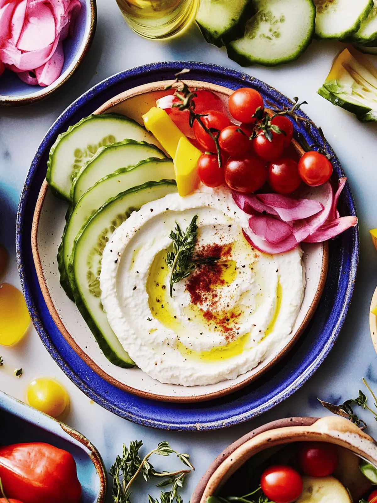 Whipped Feta Spring Dip Platter