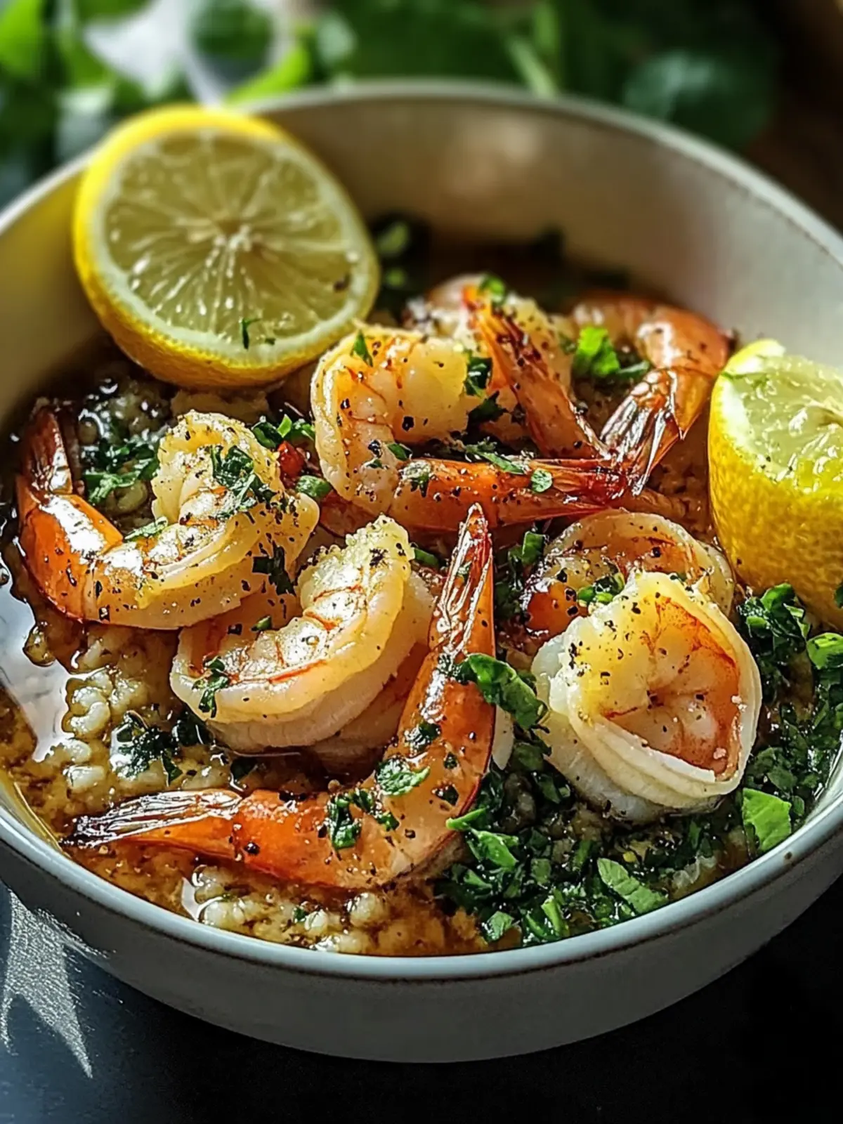 Zesty Lemon Garlic Shrimp Bowls