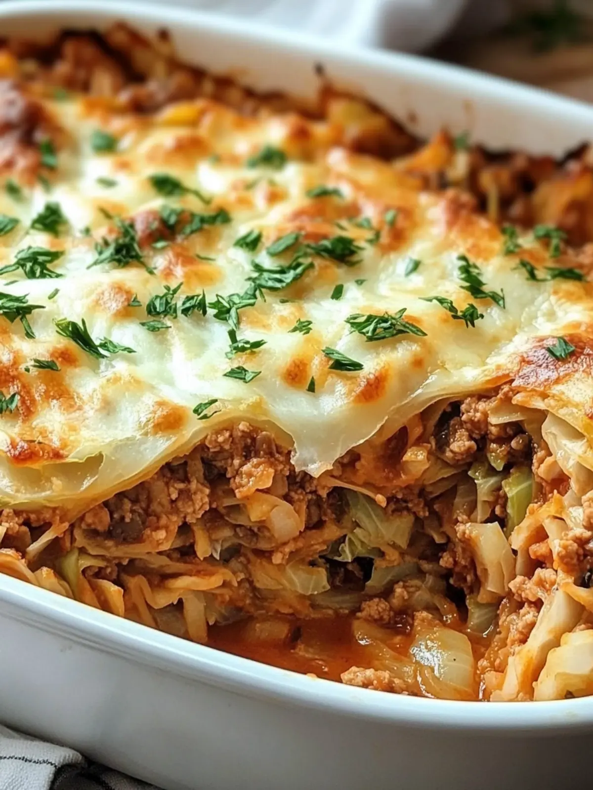 Unstuffed Cabbage Roll Casserole