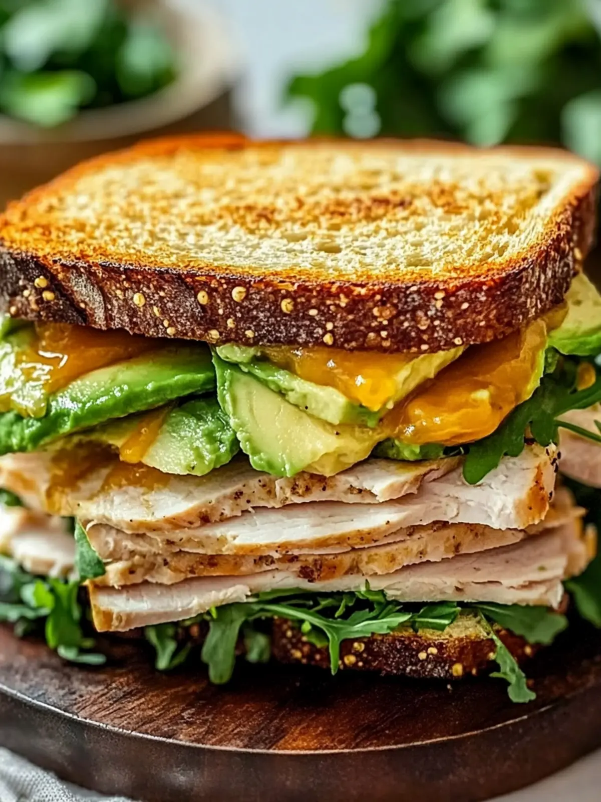 Honey Mustard Turkey Avocado Sandwich
