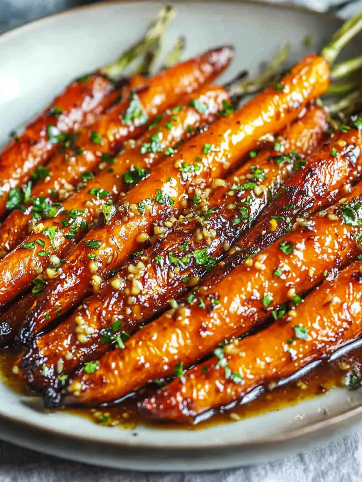 Honey Garlic Roasted Carrots