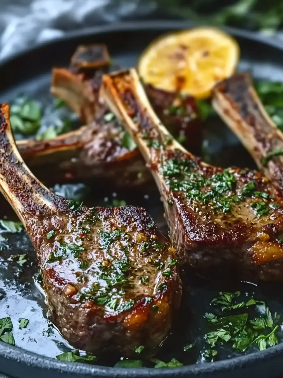Juicy Garlic Butter Lamb Chops