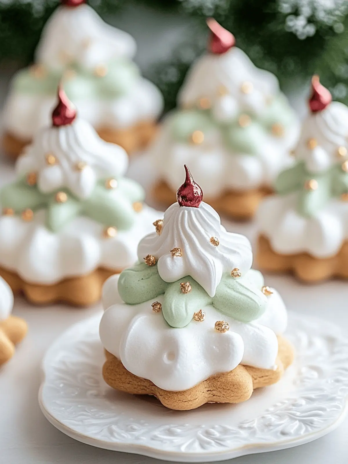 Tree Meringue Cookies