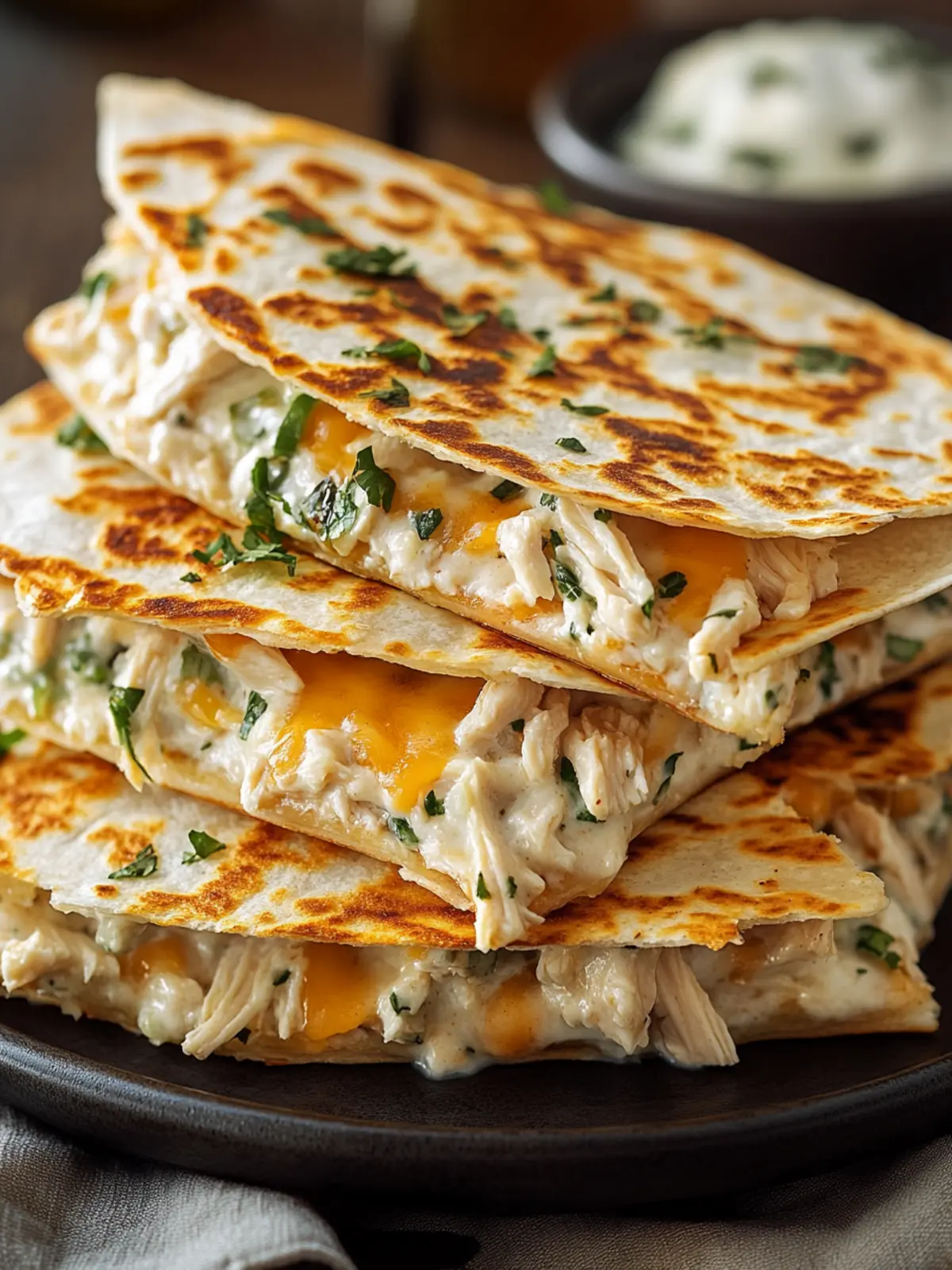 High-Protein Chicken Ranch Quesadilla