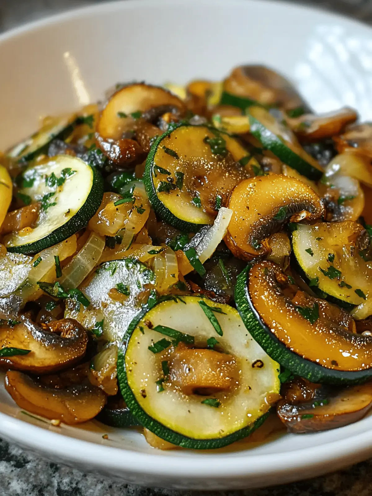 Sauteed Zucchini, Mushrooms, And Onions
