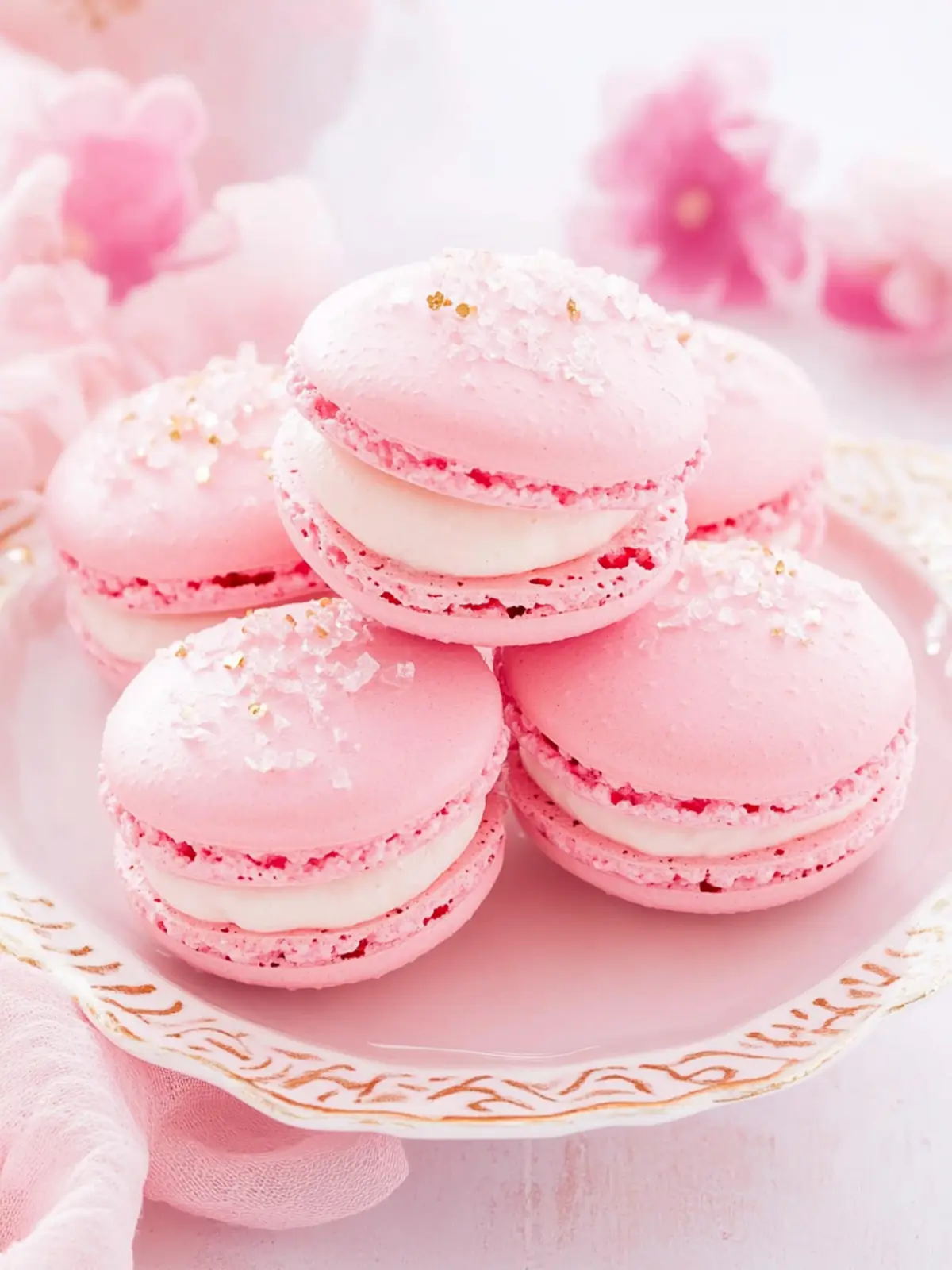 Pink Champagne Macarons