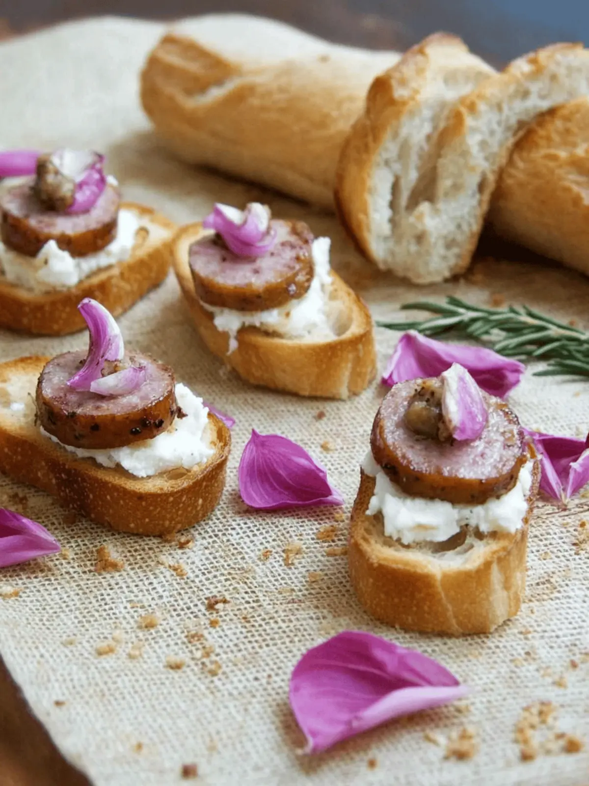 Sausage and Goat Cheese Crostini