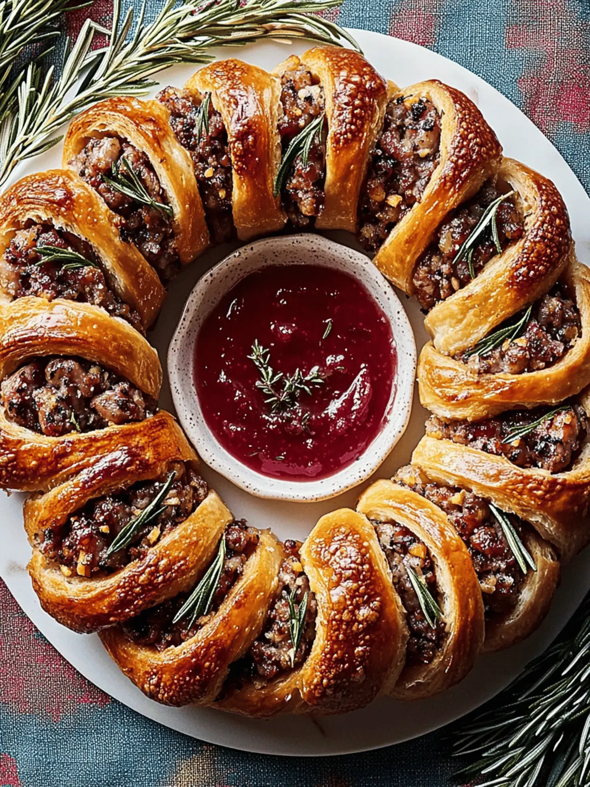 Sausage Roll Wreath