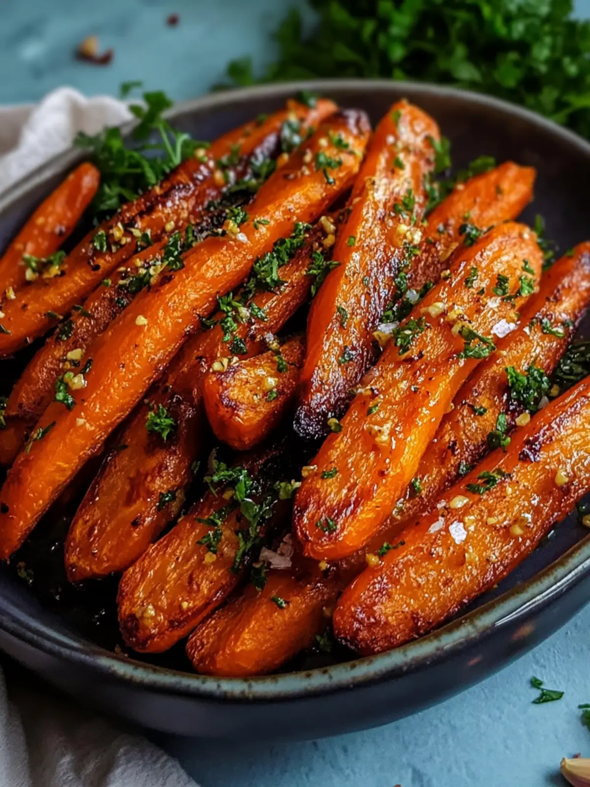 Honey Garlic Butter Roasted Carrots