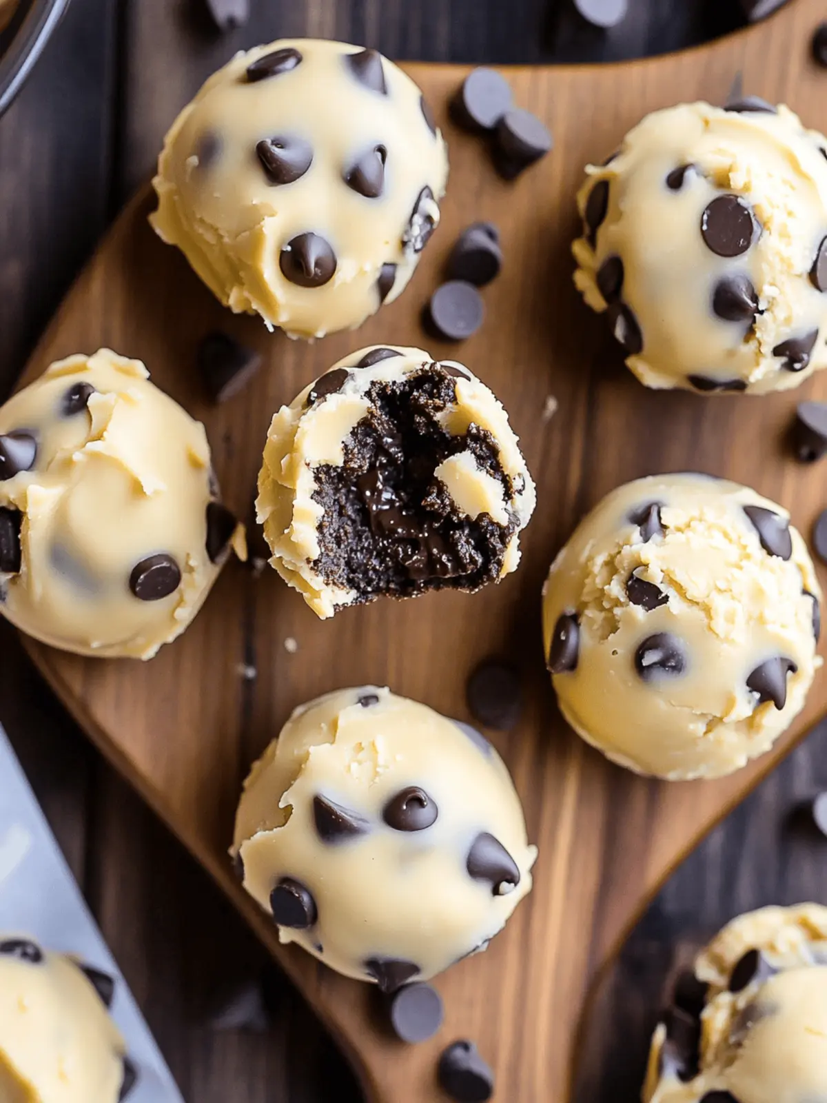No-Bake Chocolate Chip Cookie Dough Brownie Bombs