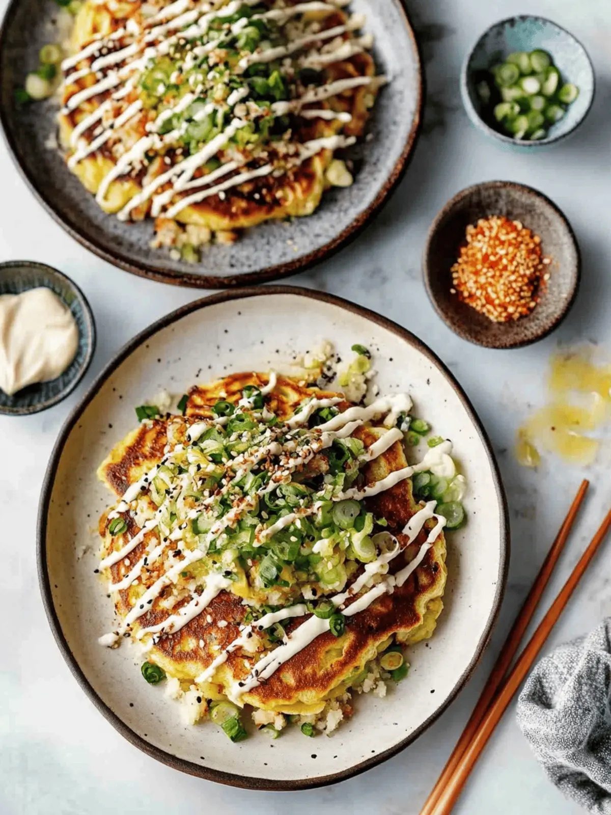 Okonomiyaki pancakes