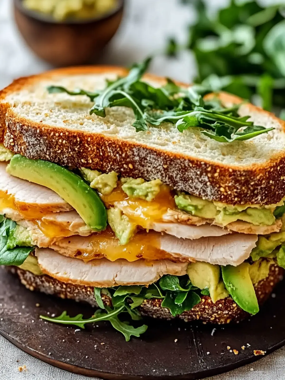 Honey Mustard Turkey Avocado Sandwich