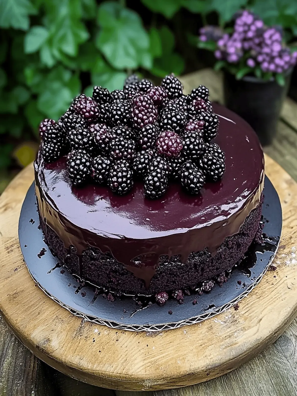 Blackberry Velvet Gothic Cake