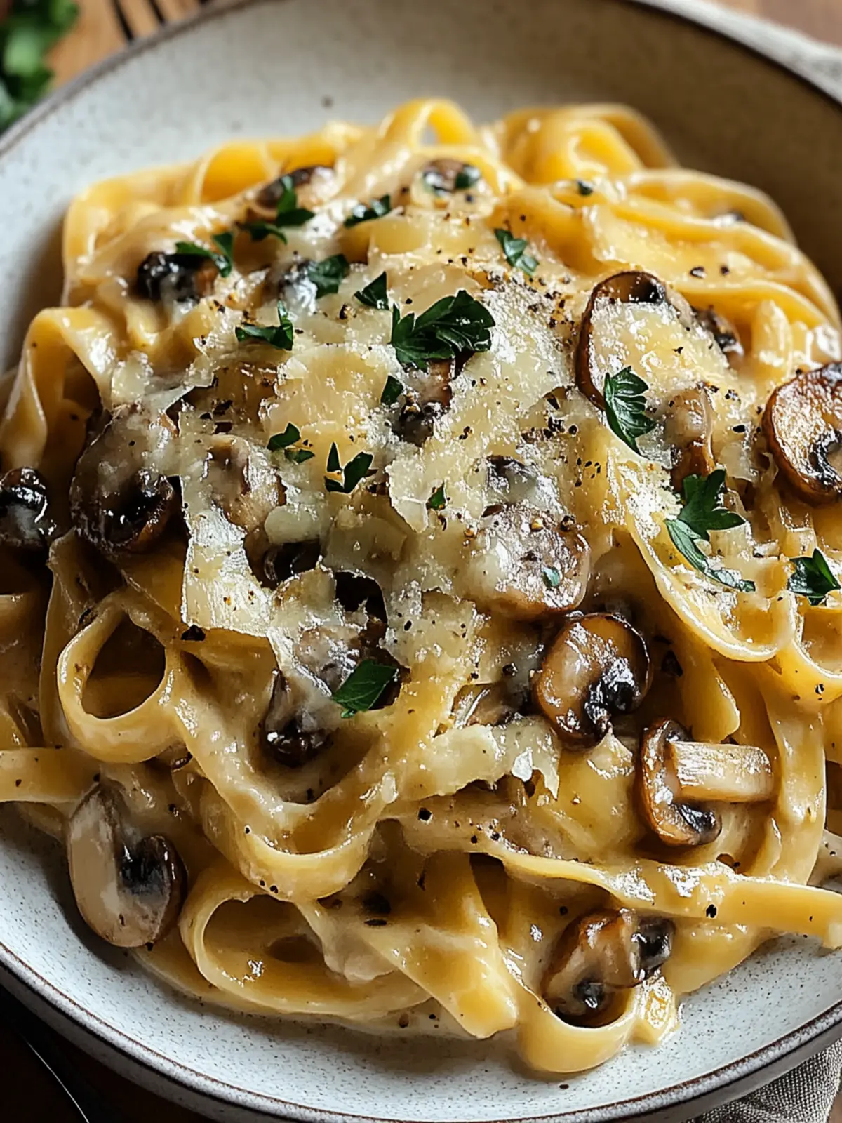 Caramelized Leek and Mushroom Pasta with Gruyere