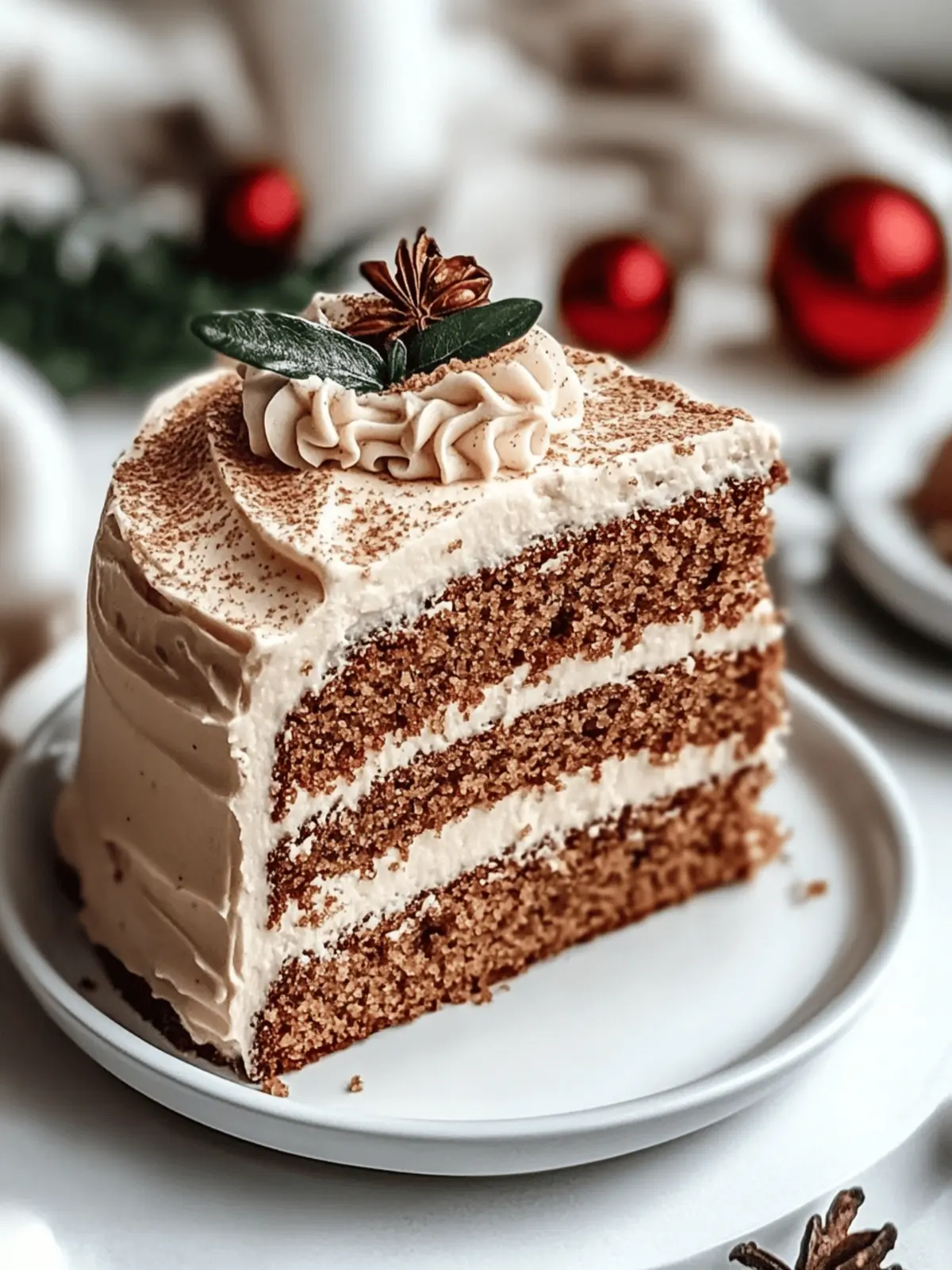Spice Cake with Eggnog Buttercream