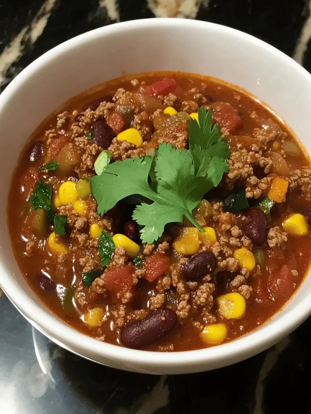Ground Beef Chili with Beans