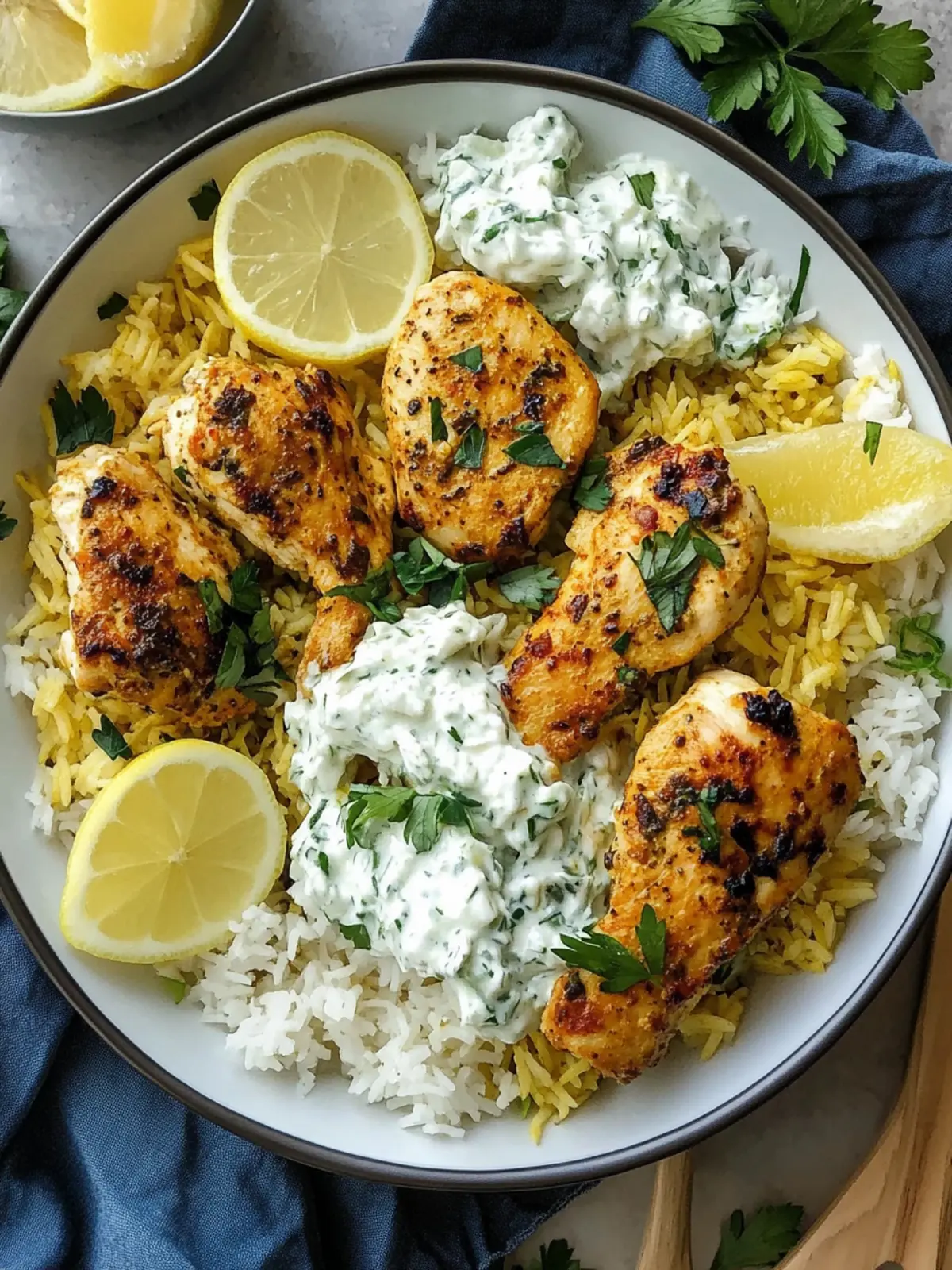 Dump And Bake Chicken Tzatziki Rice