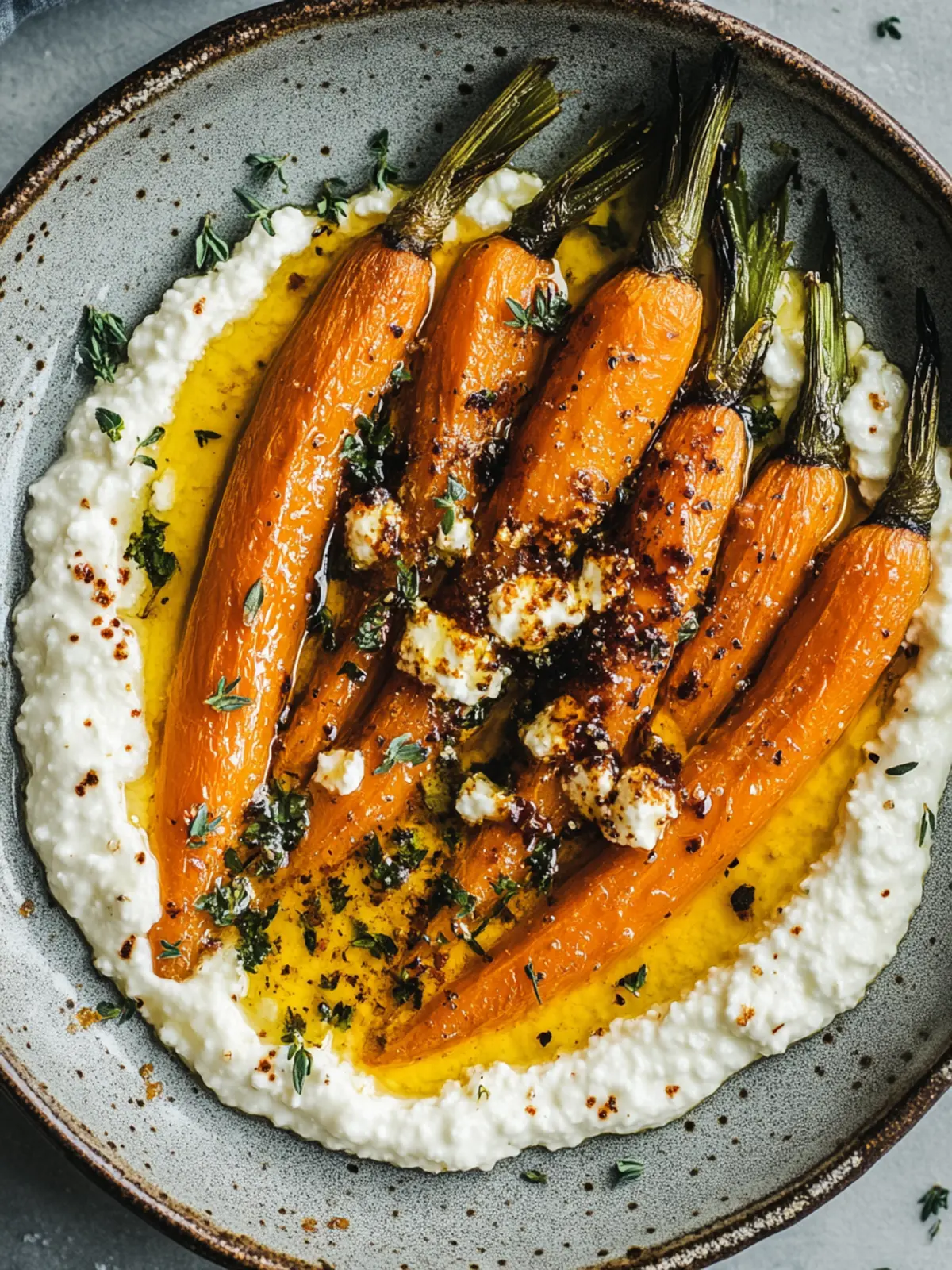 Roasted Carrots with Whipped Ricotta & Hot Honey