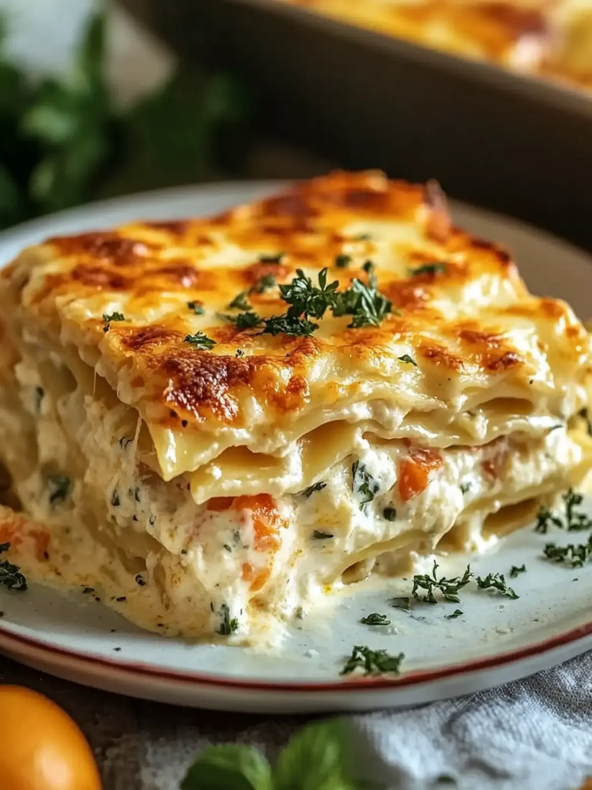 Seafood Lasagna Creamy Cheese