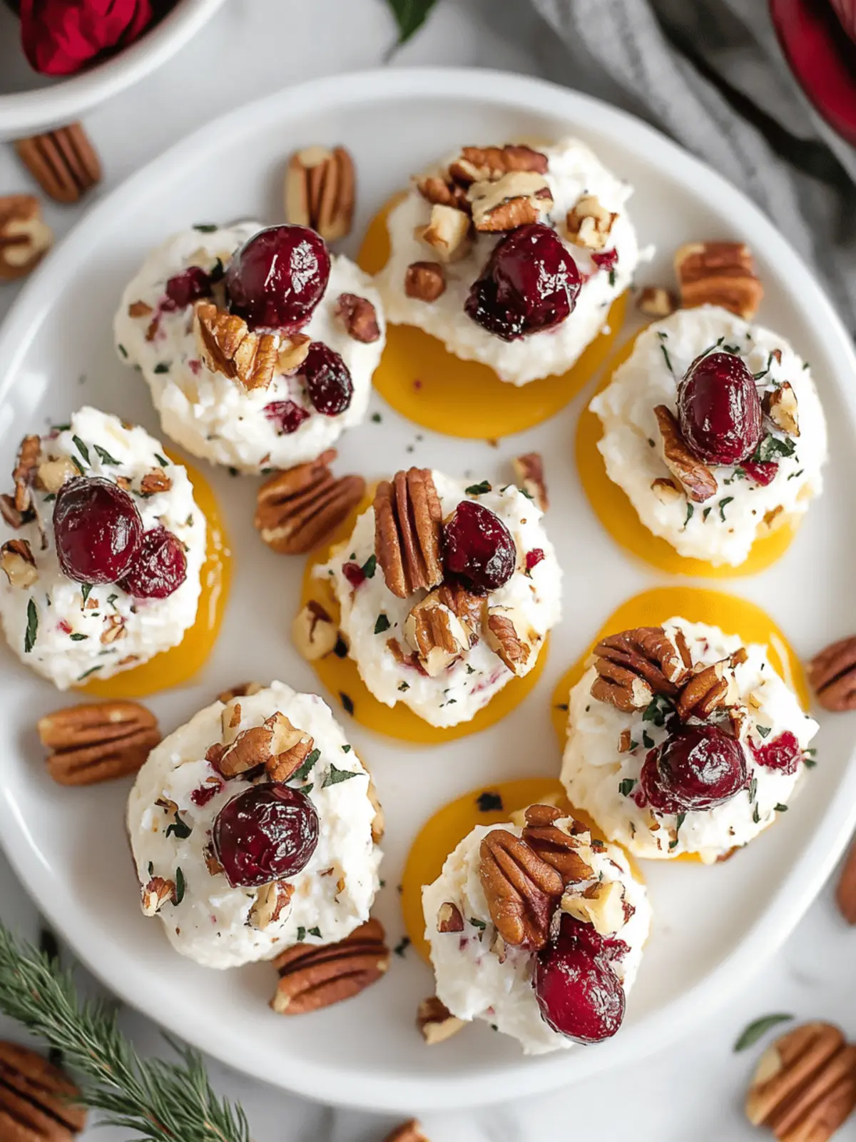 Cranberry Pecan Goat Cheese Bites