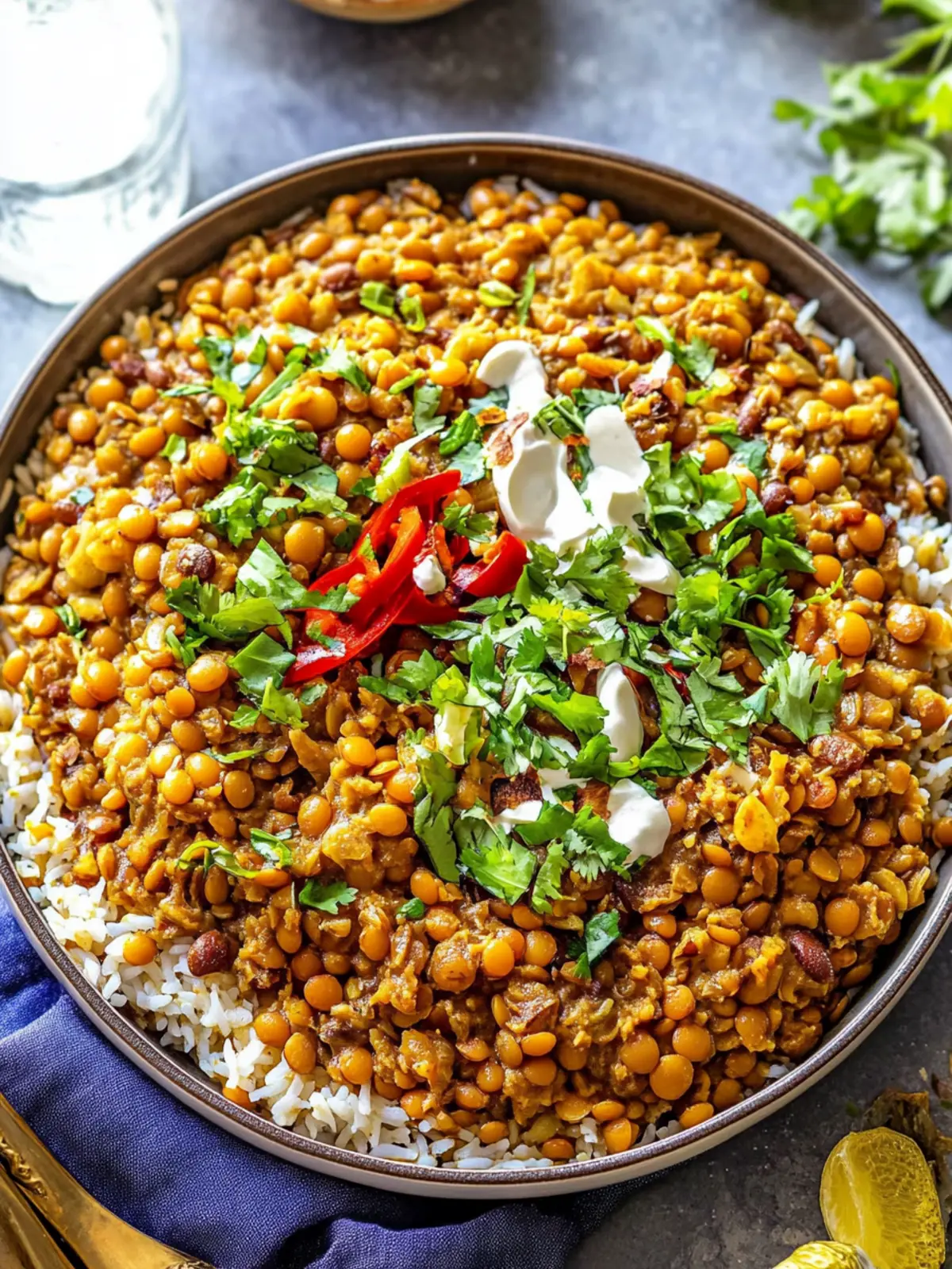 Mujadara (Lentils and Rice)