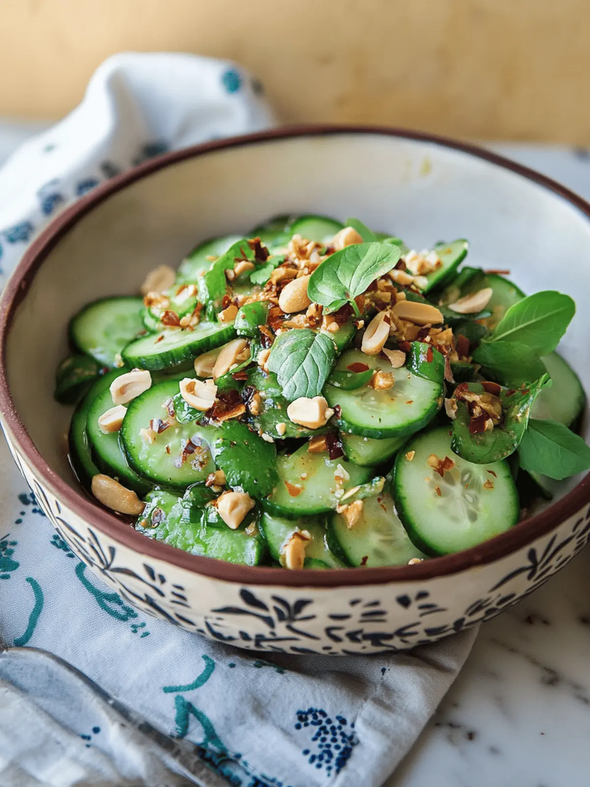 Spicy Peanut Cucumber Salad (Thai-Inspired)