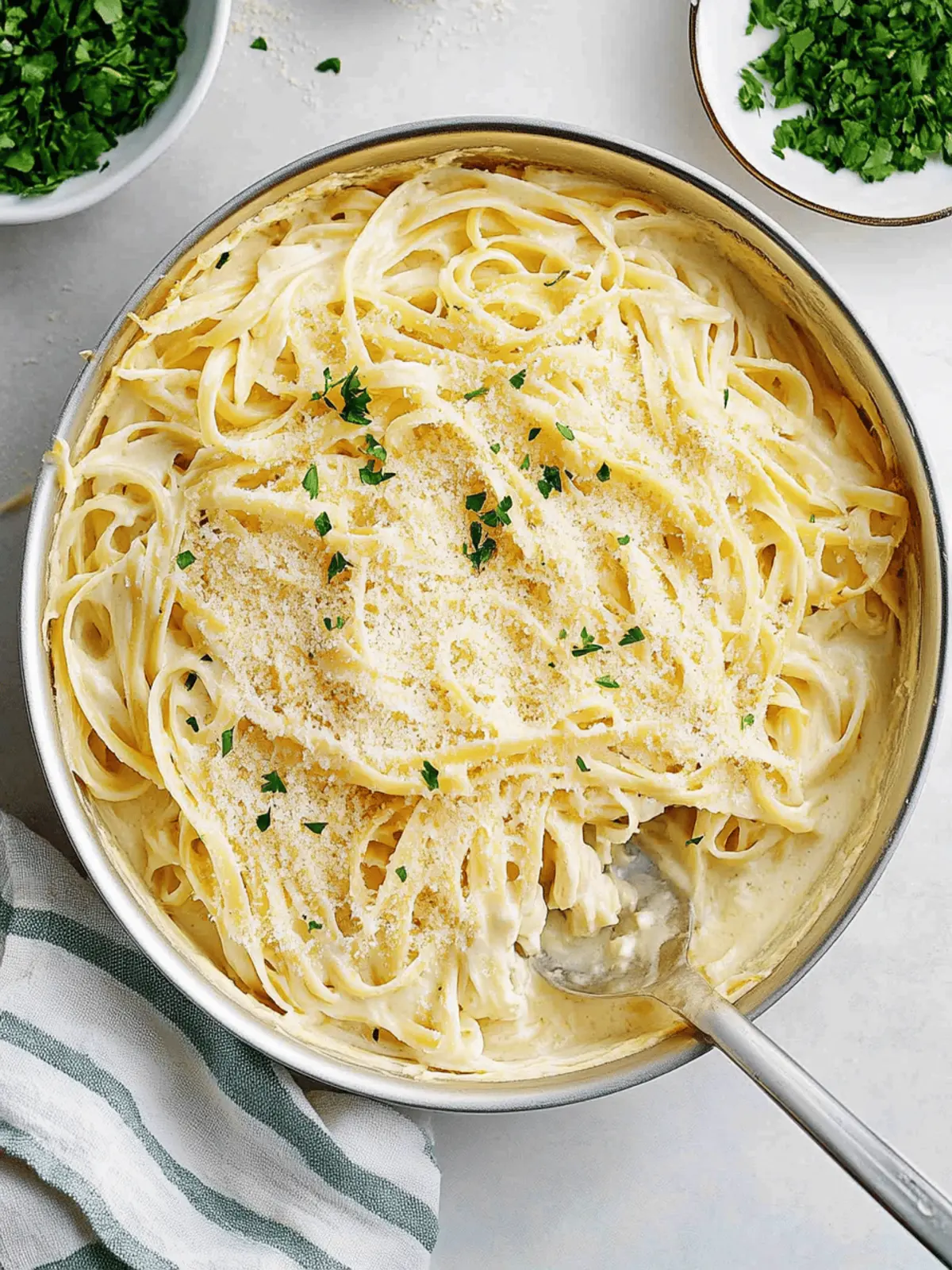 Cottage Cheese Alfredo Pasta Bake