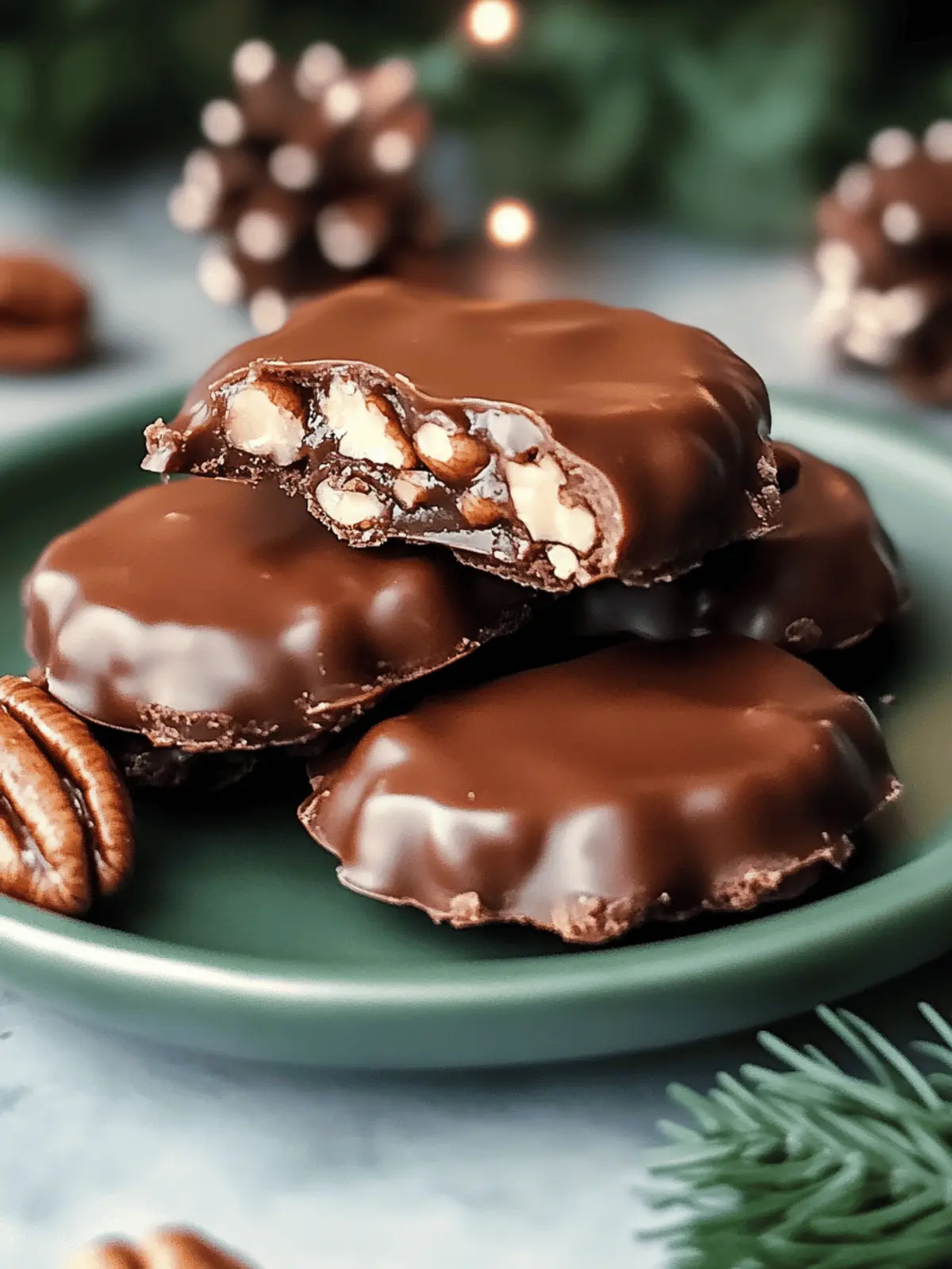 Easy Christmas Pecan Turtles