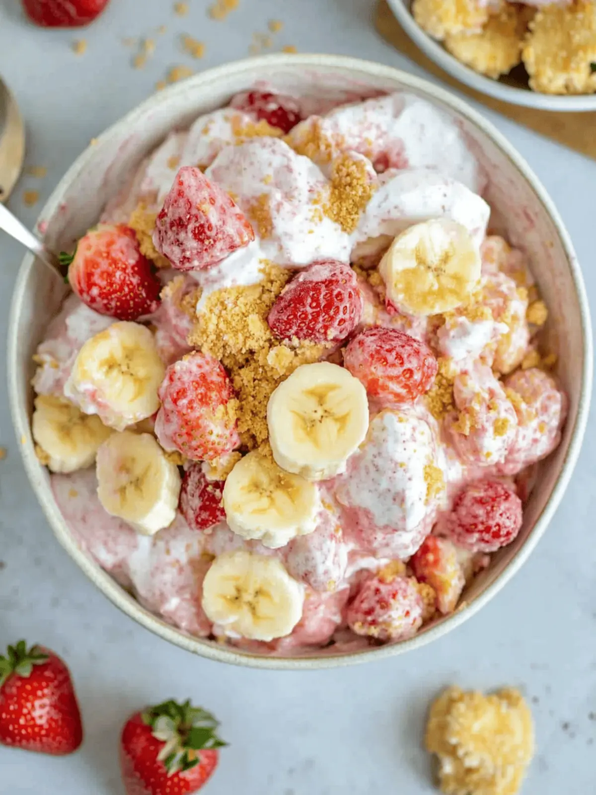 Strawberry Banana Cheesecake Salad