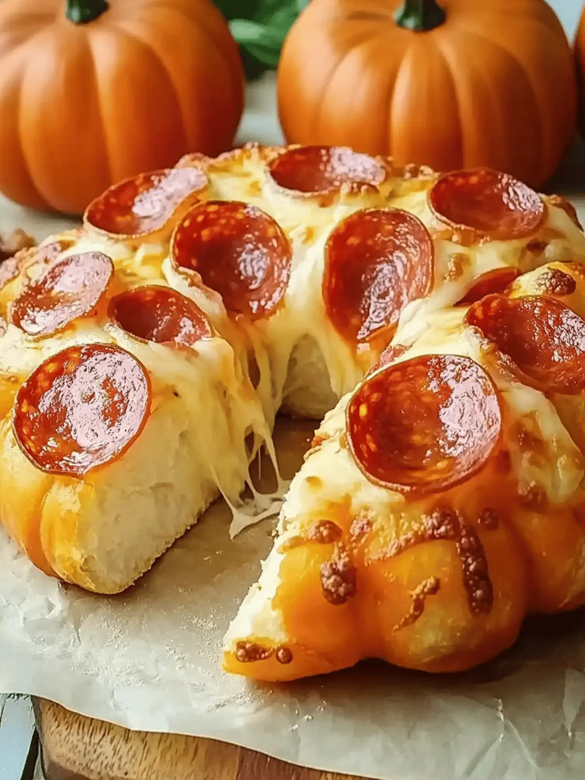 Pepperoni Pizza Pumpkins