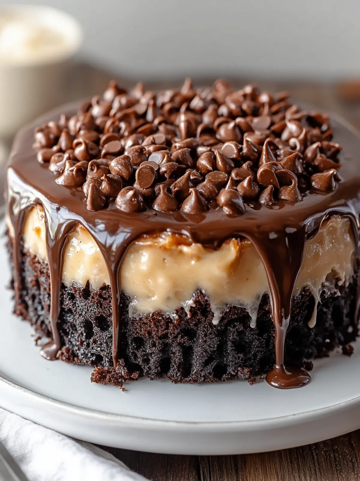 German Chocolate Poke Cake Steals Hearts