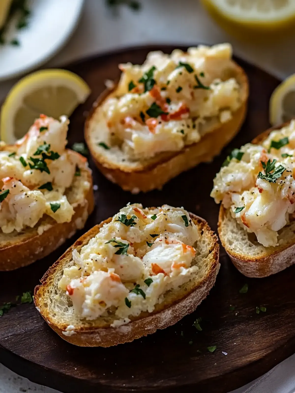 Garlic Butter Crab Toasts