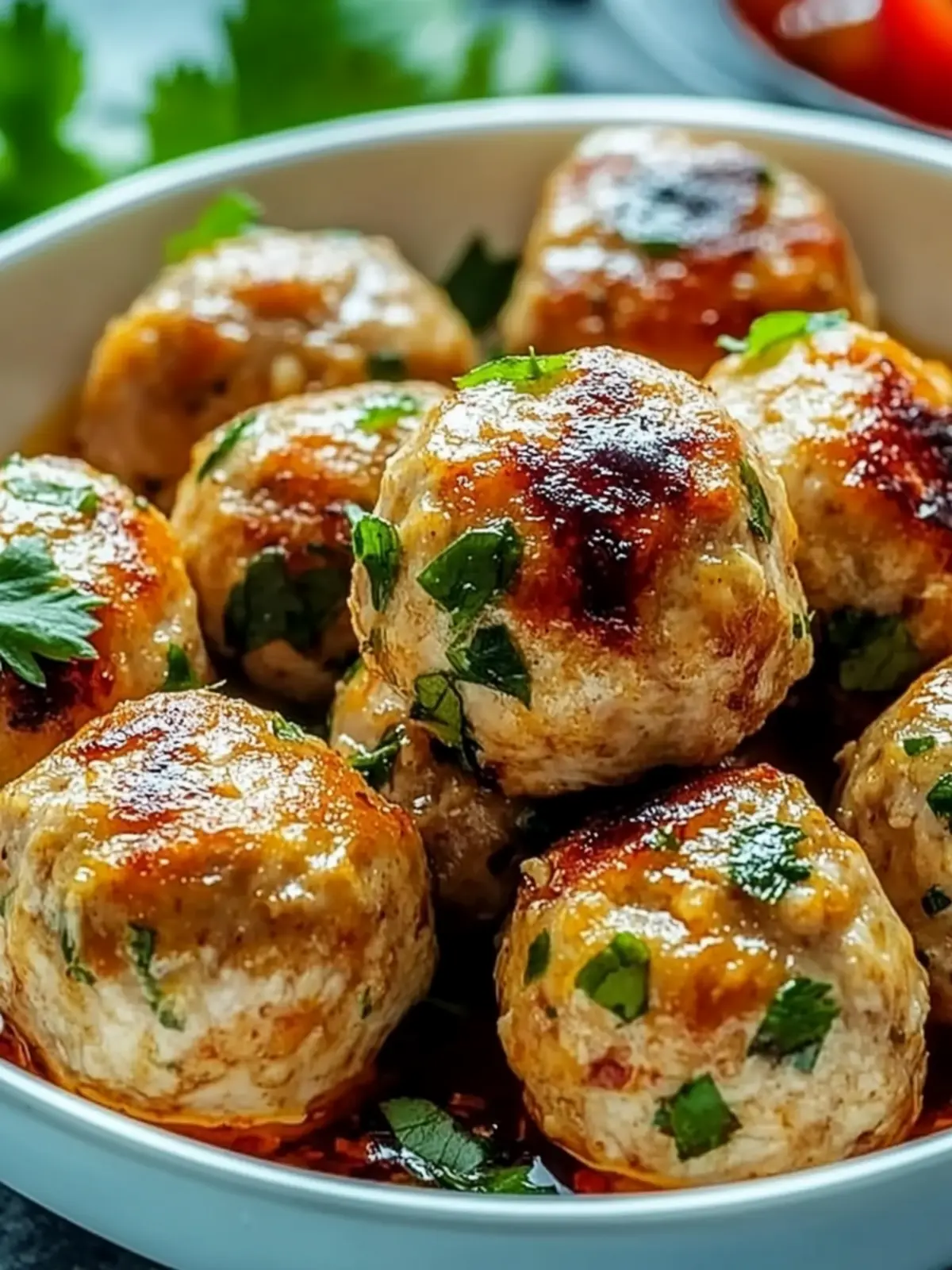 Easy Thai Baked Chicken Meatballs